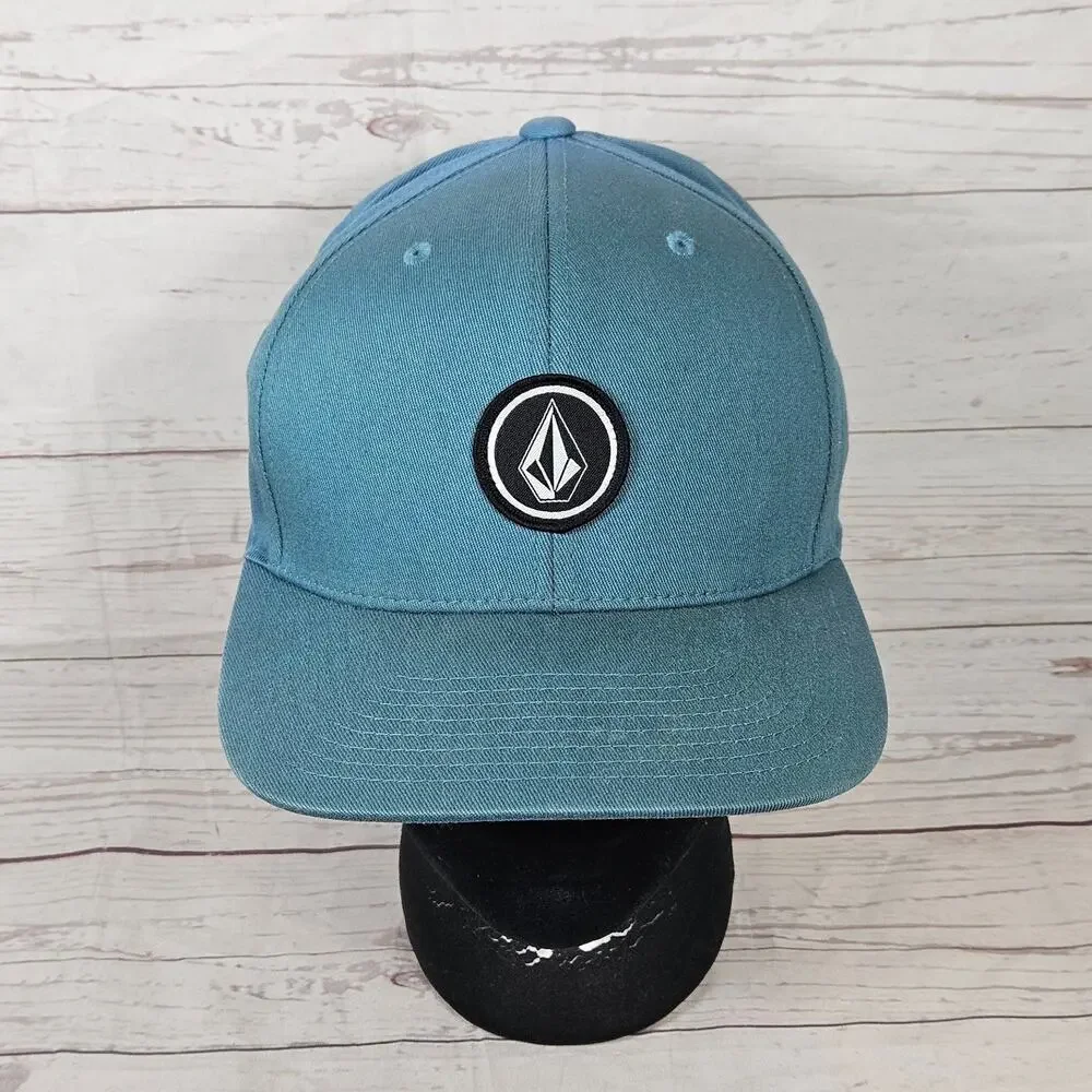 Volcom Snapback Hat Baseball Cap Men's One Size Adjustable Teal Black Logo